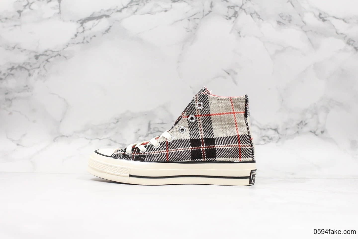 匡威Converse 70s Plaid高帮帆布鞋1970s苏格兰格子公司级优质法兰绒定制格纹丝绸内里 (ID:16957) - 图片1