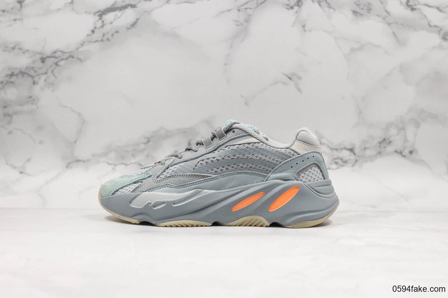 阿迪达斯Adidas Originals YEEZY BOOST 700V2 Inertia纯原版本复古爆米花中底老爹鞋慢跑鞋新惯性硅蓝橘3M反光设计 (ID:17155) - 图片1
