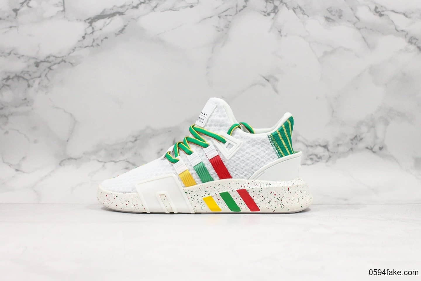 阿迪达斯Adidas EQT Bask ADV蜂窝呼吸白彩绿配色公司级版本原模具大底区别市面错误版本原装织面 (ID:17221) - 图片1