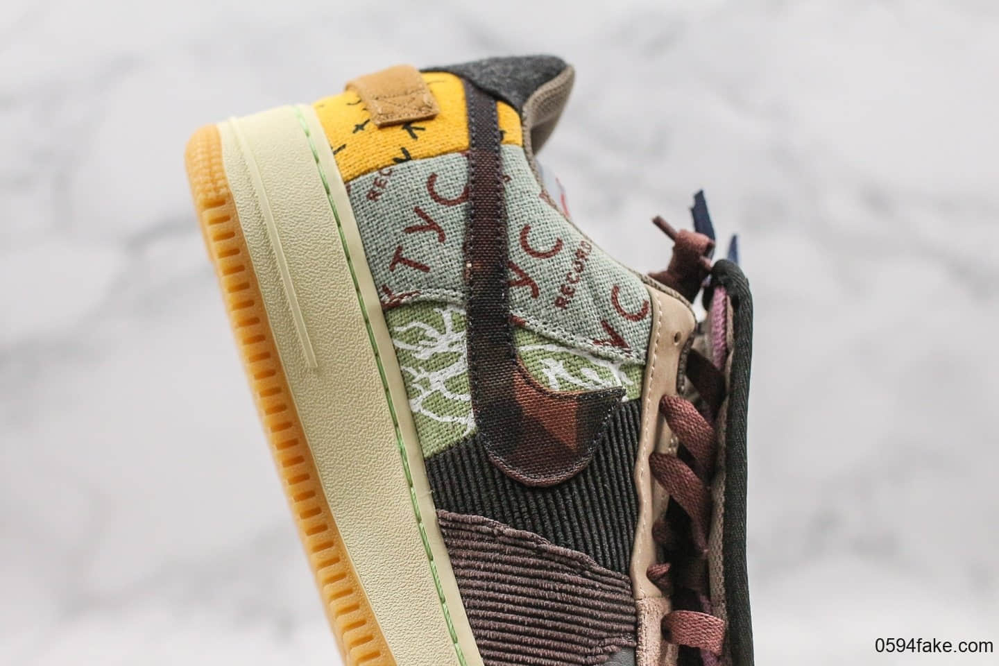 耐克Nike Air Force 1 Low ts x Travis Scott空军一号超限量联名款客供原厂灯芯绒无色差材料原模大底内置全掌气垫 货号:CN2405-900
