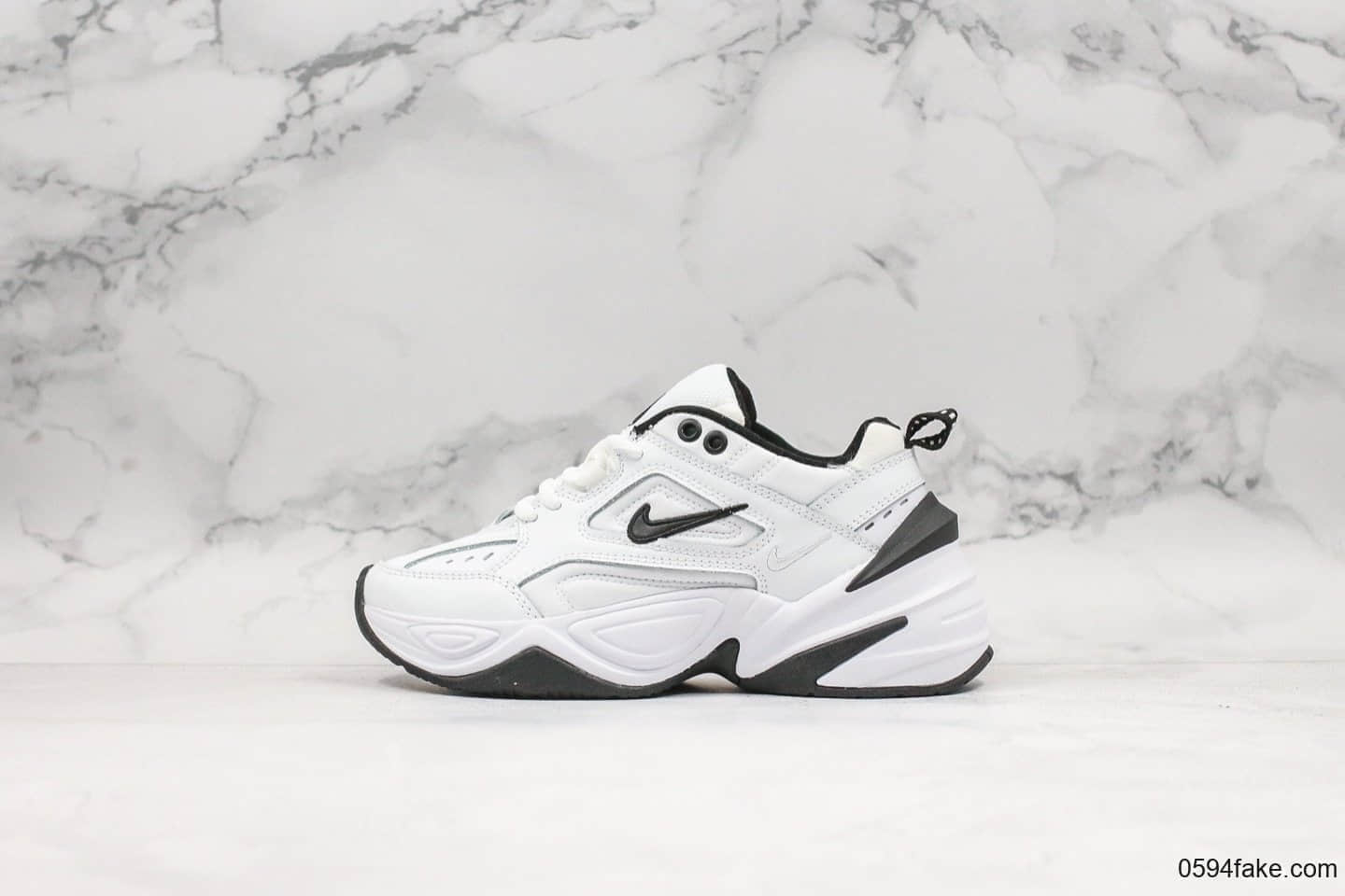 耐克Nike Air Monarch the M2K Tekno公司级版本复古老爹鞋全白灰尾原装组合大底正确卡色 (ID:17645) - 图片1