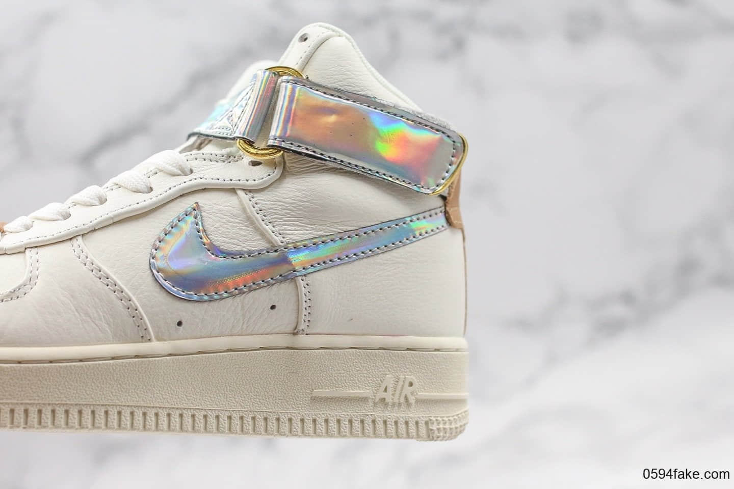耐克Nike Air Force 1 High Nai Ke THE BUND Jester纯原版本空军一号高帮镭射上海限定顶级头层牛皮 货号:视频内容2039-100