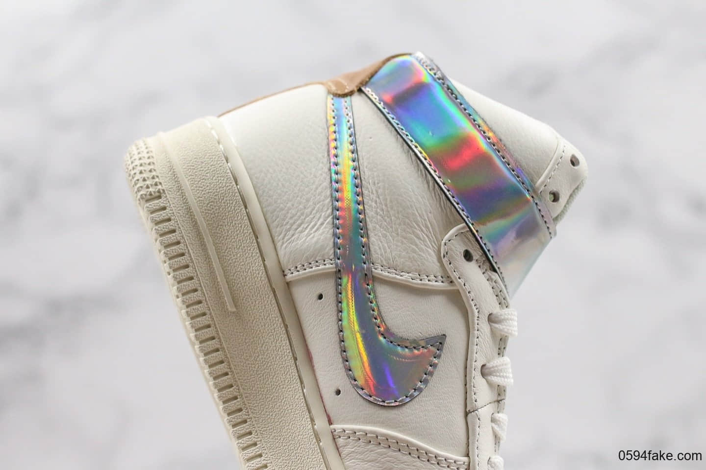 耐克Nike Air Force 1 High Nai Ke THE BUND Jester纯原版本空军一号高帮镭射上海限定顶级头层牛皮 货号:视频内容2039-100