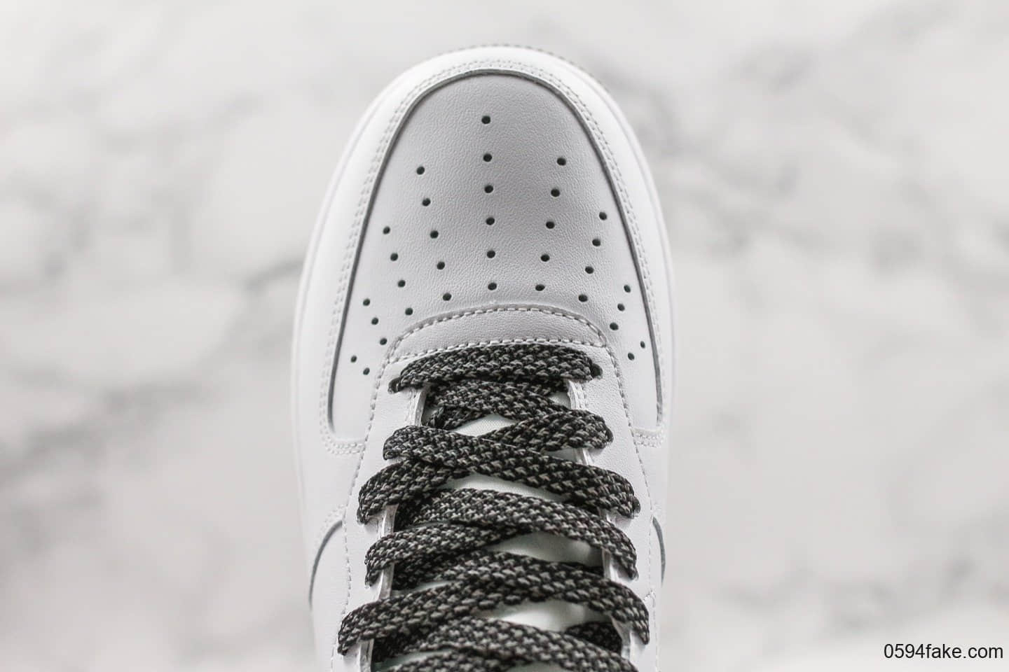 耐克Nike Air Force 1 AF1 MID纯原版本空军一号UN2.0全白满天星中帮板鞋内置全掌solo气垫正确中底鞋垫 货号:366731-808