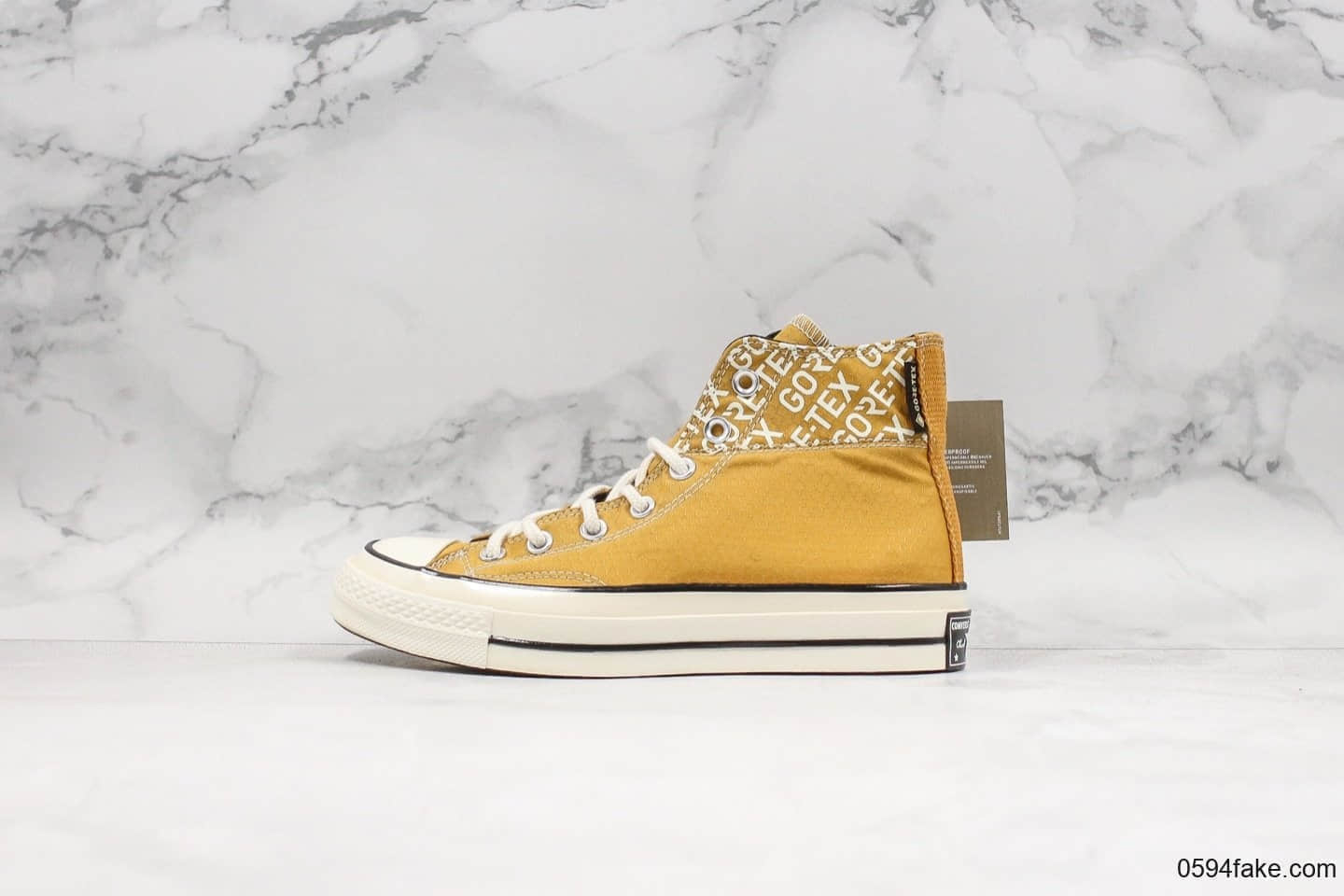 匡威Converse Chuck x Gore-Tex小麦卡其色公司级版本最新防水材质正确PU蓝底硫化工艺 (ID:17685) - 图片1