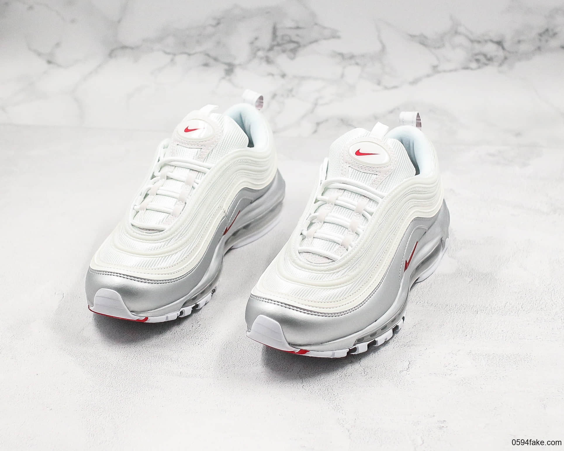 耐克Nike Air Max 97QS白银子弹公司级带半码复古气垫慢跑鞋正确版本工艺原楦开发 货号:AT5458-100