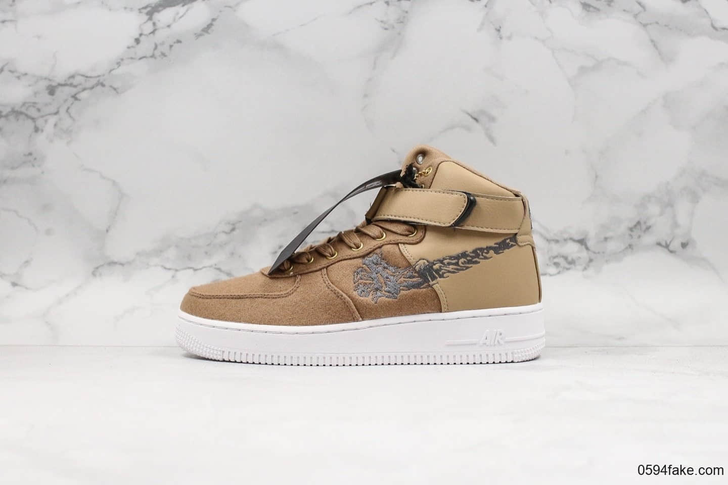 耐克maharishi x nike Air Force 1 High Premium“龙纹虎啸”卡其色公司级带半码原楦开发正确版型 (ID:18039) - 图片1