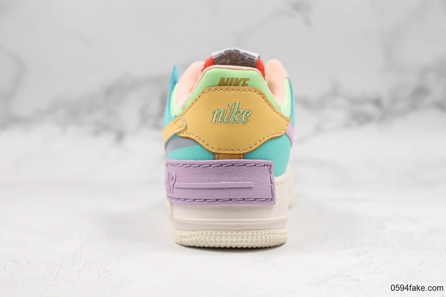 耐克Nike Air Force 1 Shadow “Tropical Twist”拼接马卡龙糖果粉公司级原鞋开发原装组合原底头层小牛皮 货号:CI0919-101
