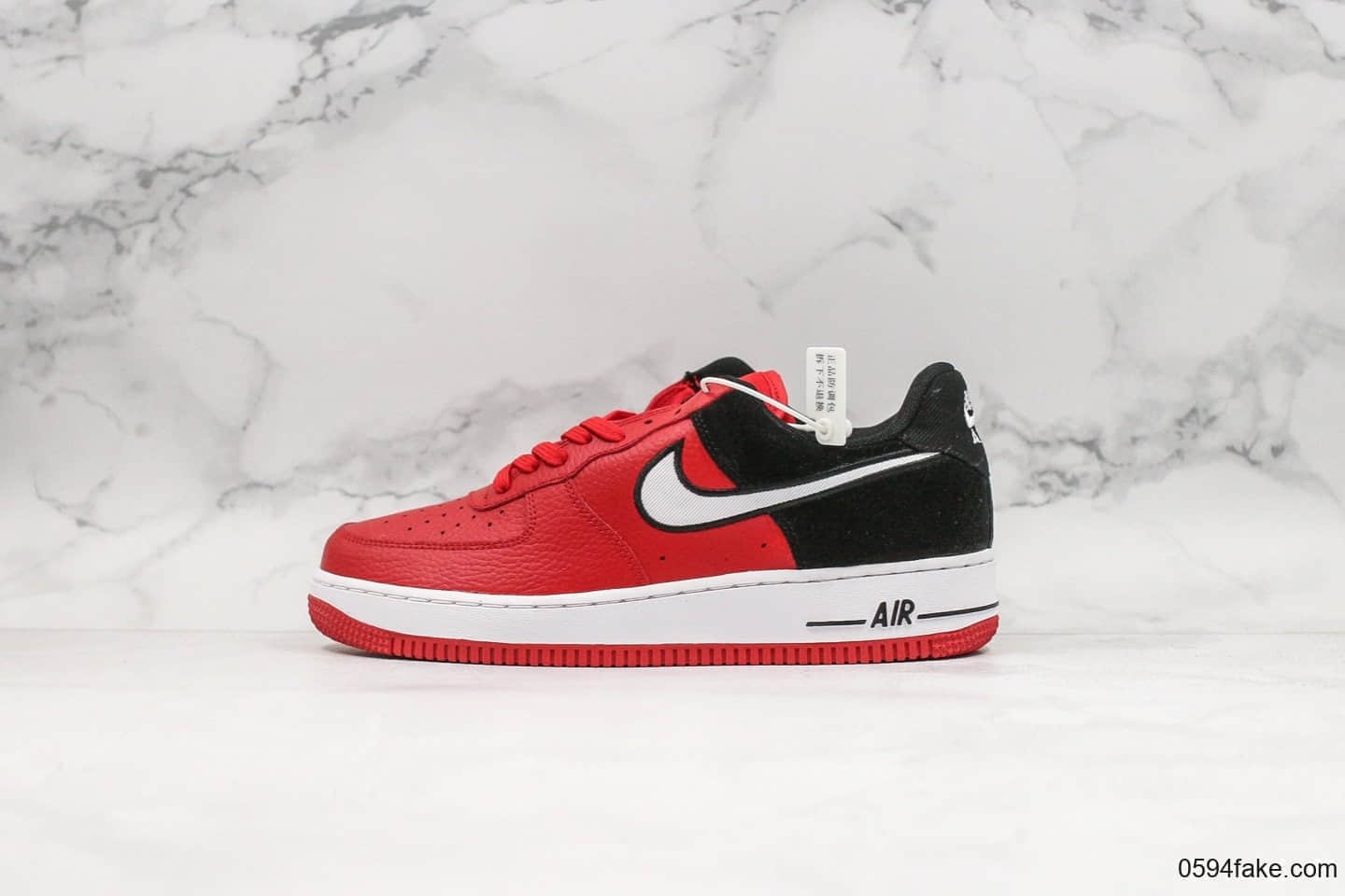 耐克Nike Air Force 1 ’07 LV8 1“Mystic Red”海外限定配色红黑公司级原楦开发原装硬质牛剖层移模革 (ID:18056) - 图片1