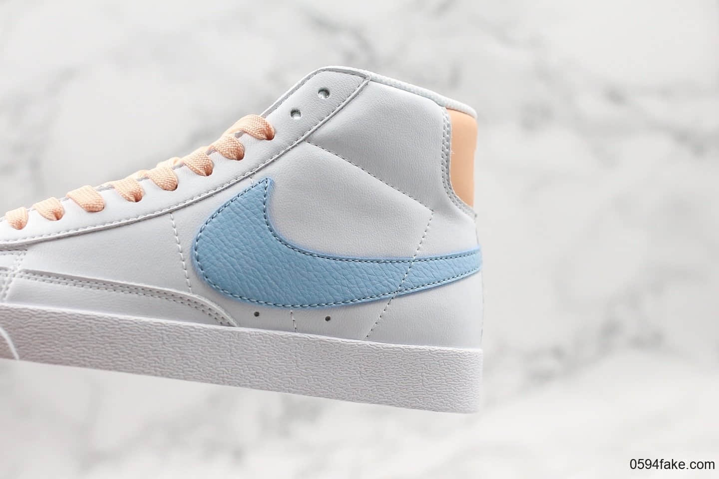 耐克Nike Blazer Mid Vintage Suede开拓者中帮板鞋橙蓝真标优质原楦开发版型无色差皮革材质 货号：视频内容9376-604