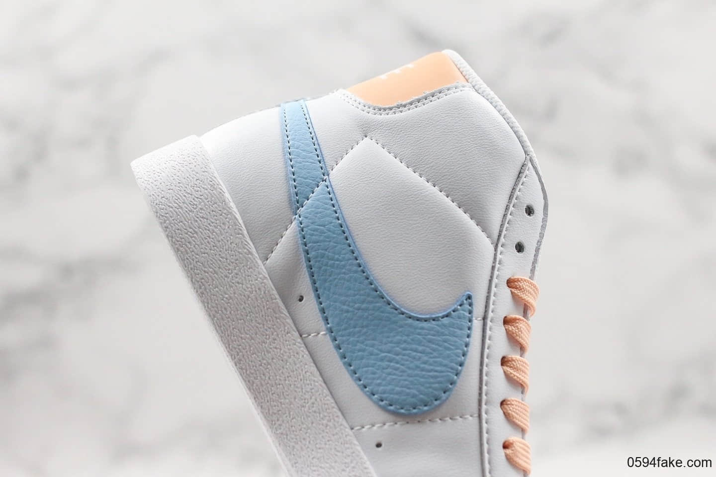耐克Nike Blazer Mid Vintage Suede开拓者中帮板鞋橙蓝真标优质原楦开发版型无色差皮革材质 货号：视频内容9376-604