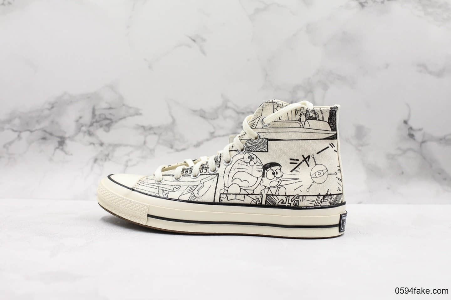 匡威Converse 1970S高帮帆布鞋休闲男女情侣鞋哆啦A梦黑白真标原盒双围条 (ID:18431) - 图片1