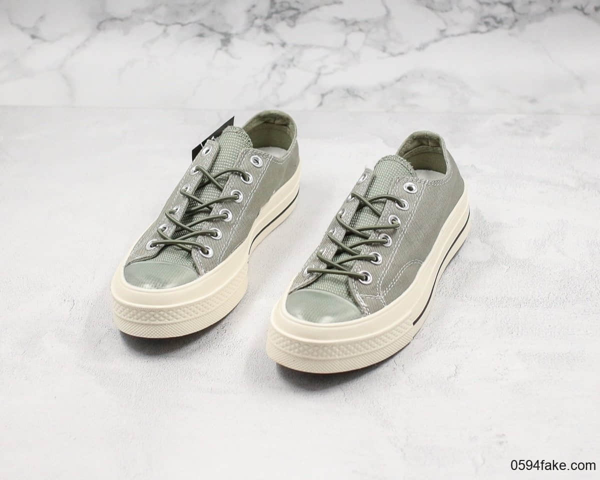 匡威Converse chuck 70低帮板鞋硬玉绿公司级带半码原厂冷硫工艺原楦开发正确蓝底 货号:165470C