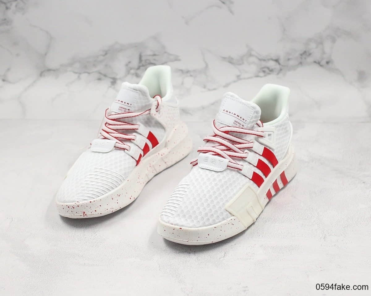 阿迪达斯adidas EQT Bask ADV 蜂窝呼吸透气运动鞋白红公司级带半码官方原鞋楦膜丽新中底原厂PU大底 货号:BD7885