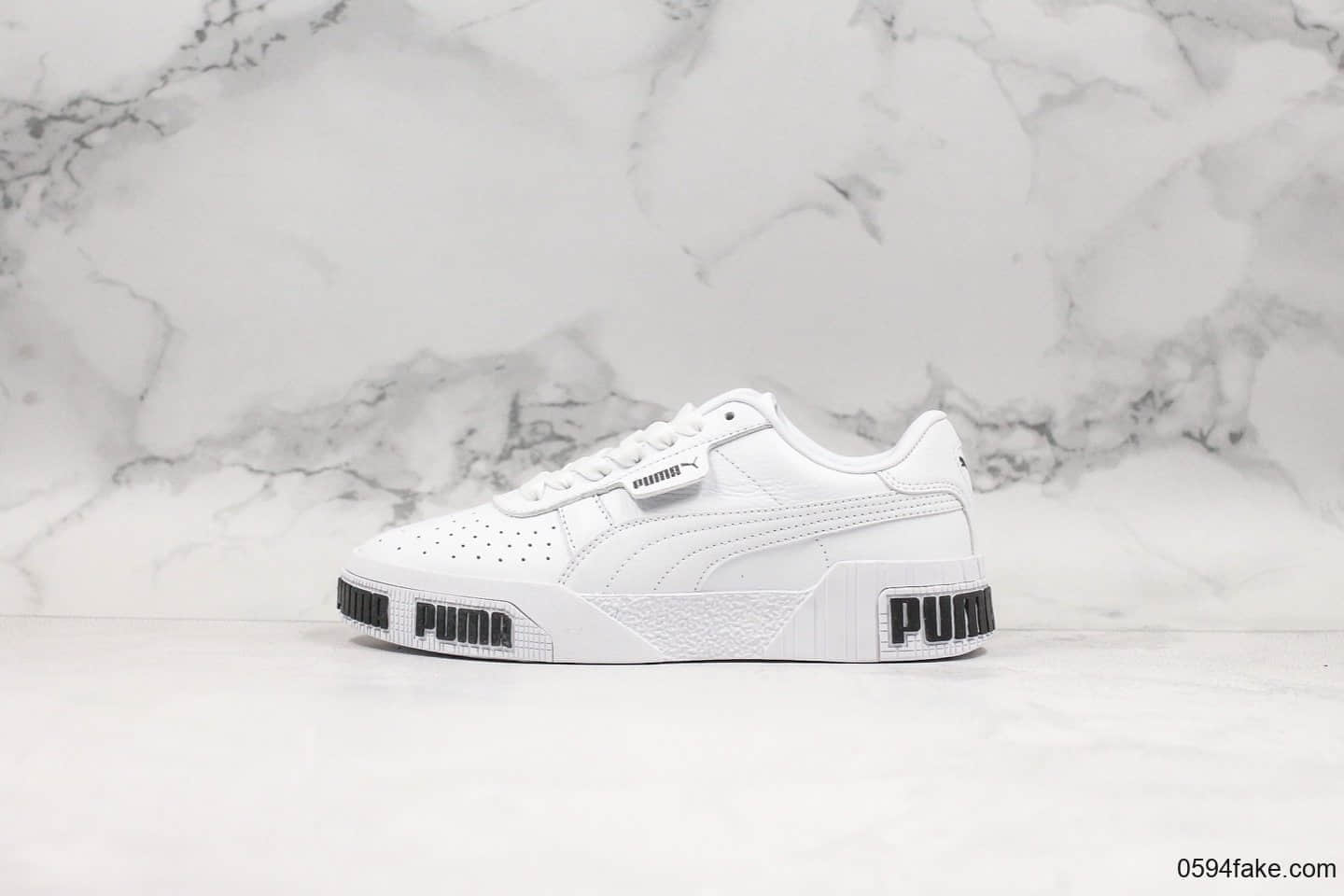 彪马Puma Cali Wins三明治厚底松糕鞋复古板鞋黑白公司级进口皮料原盒原标 (ID:18628) - 图片1