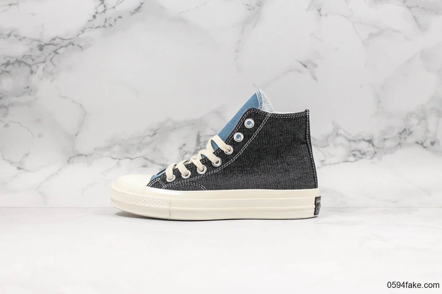 匡威Converse Chuck Taylor All Star 1970 OX Light denim blue公司级版本鸳鸯撞色丹宁牛仔原楦开发版型原标原盒制正确PU蓝底海外限定 (ID:19060) - 图片1