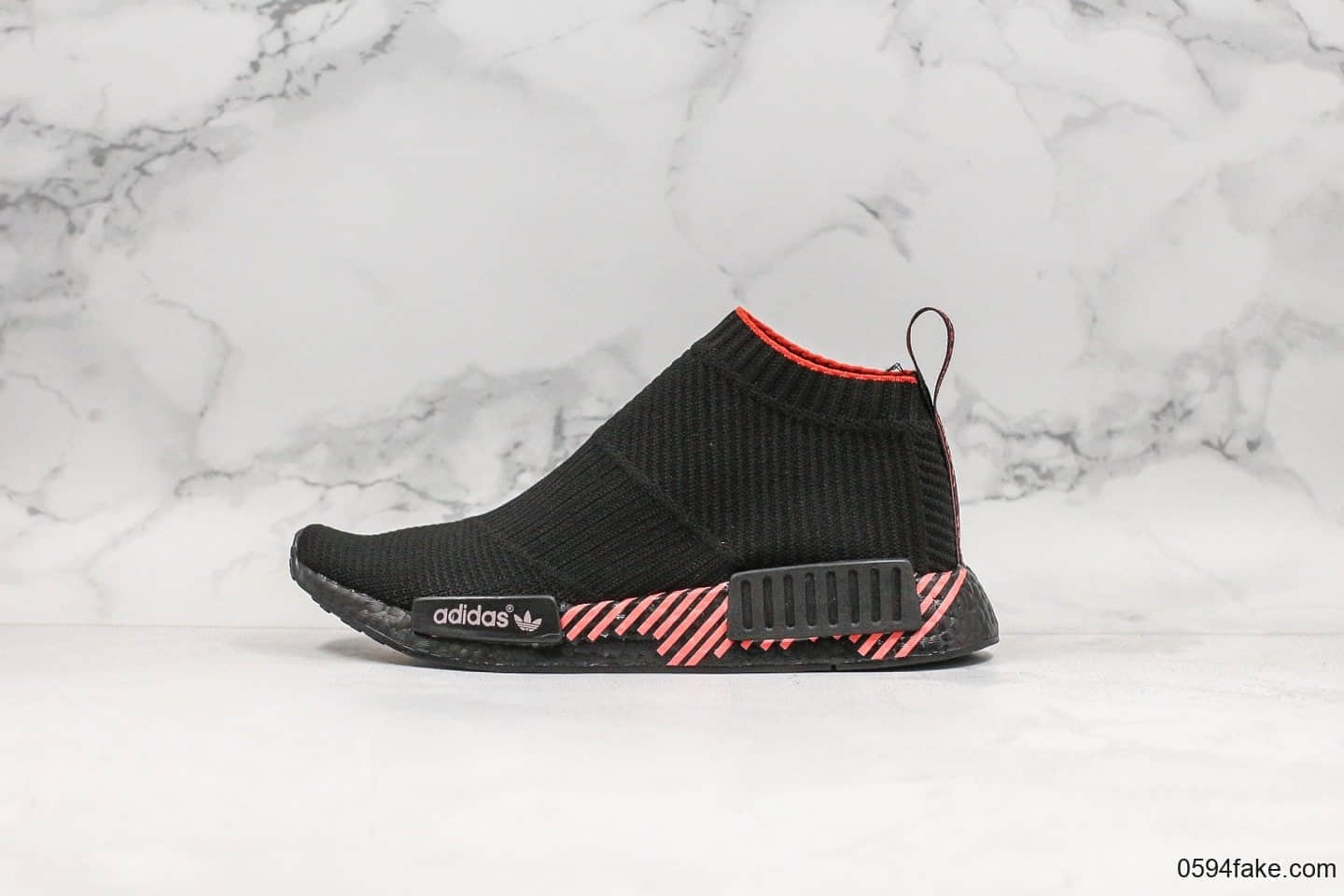 阿迪达斯Adidas NMD CS1 PK Cloud Black纯原版本NMD跑步鞋搭载Boost技术黑色EVA中底敏感内容经典袜子鞋 货号:G27354