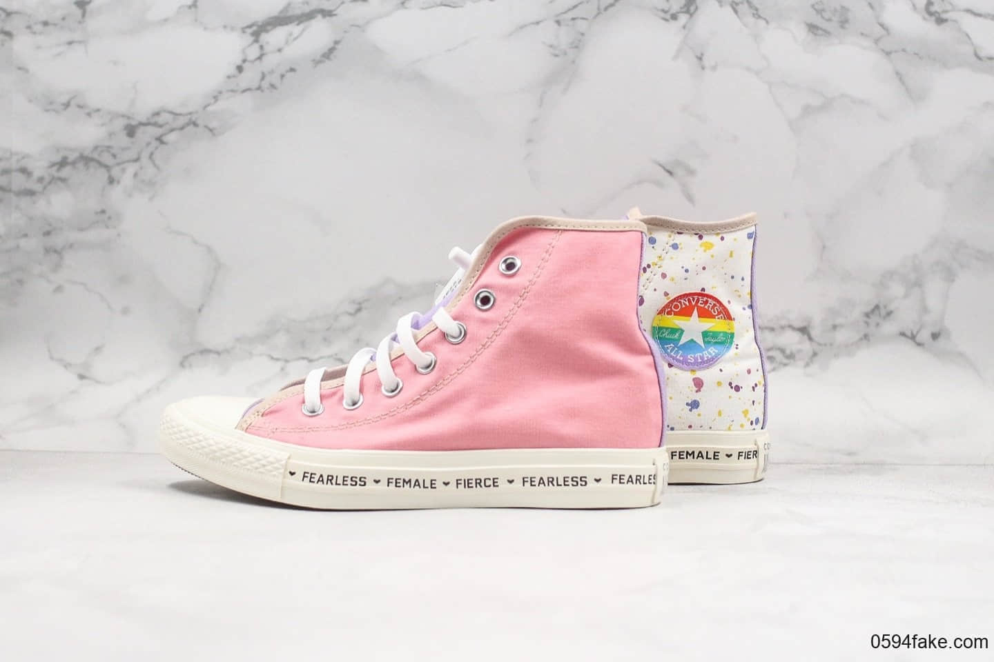 匡威Converse 1970S公司级版本英国官网限定马卡龙粉紫配色原底印花开模正确硫化工艺正确硅蓝中底原盒原标 (ID:19526) - 图片1