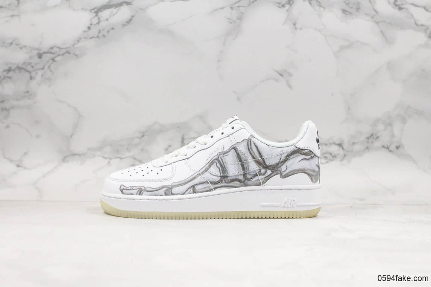 耐克Nike Air Force 1 “Skeleton”空军一号板鞋AF1万圣节白色敏感内容骨骼公司级带半码全新升级鞋面对比原鞋 (ID:19958) - 图片1