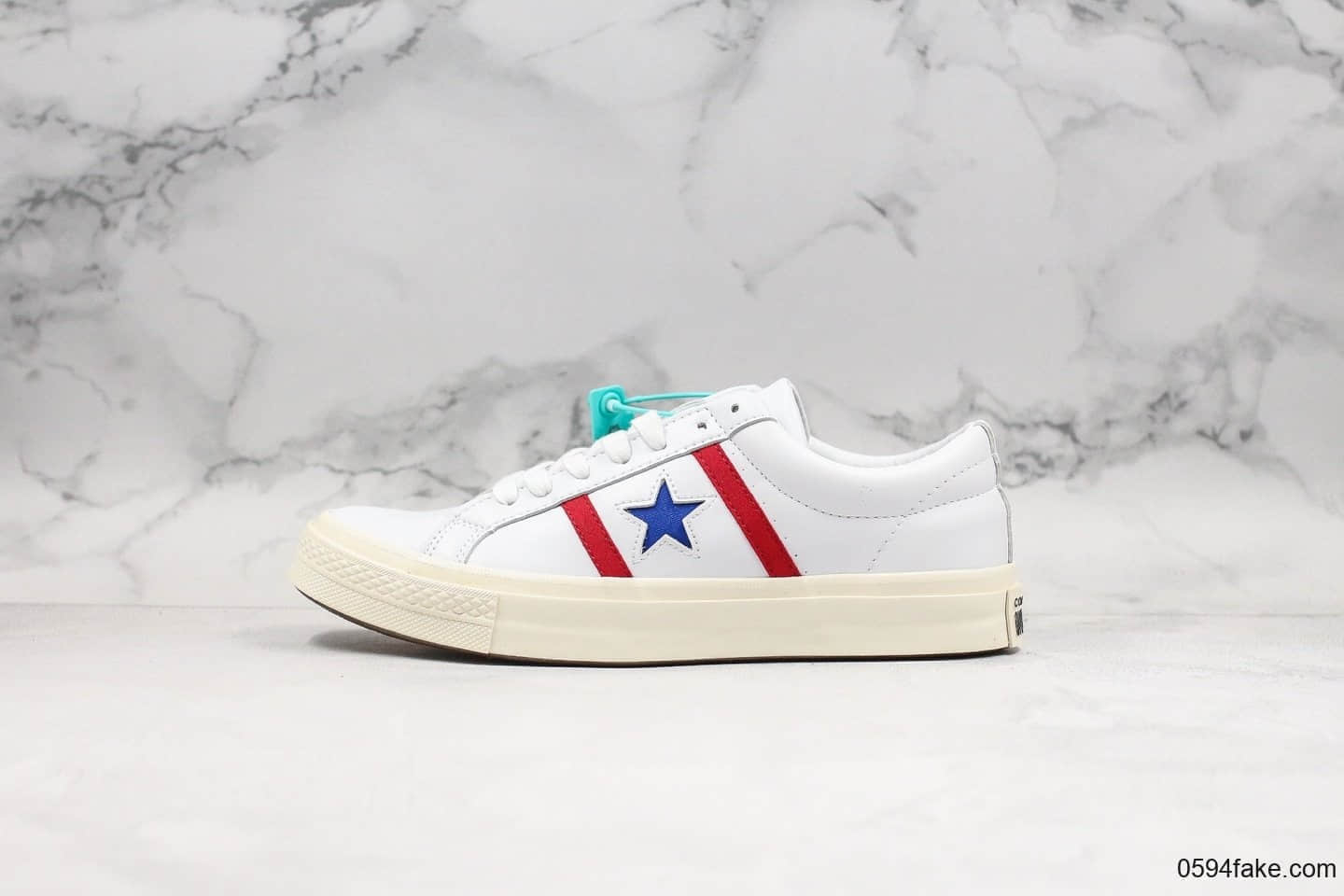 匡威Converse One Star Suede OX“Grey White”一星系列低帮板鞋皮白蓝红公司级正确PU硅蓝中底原厂硫化工艺 货号:163758C