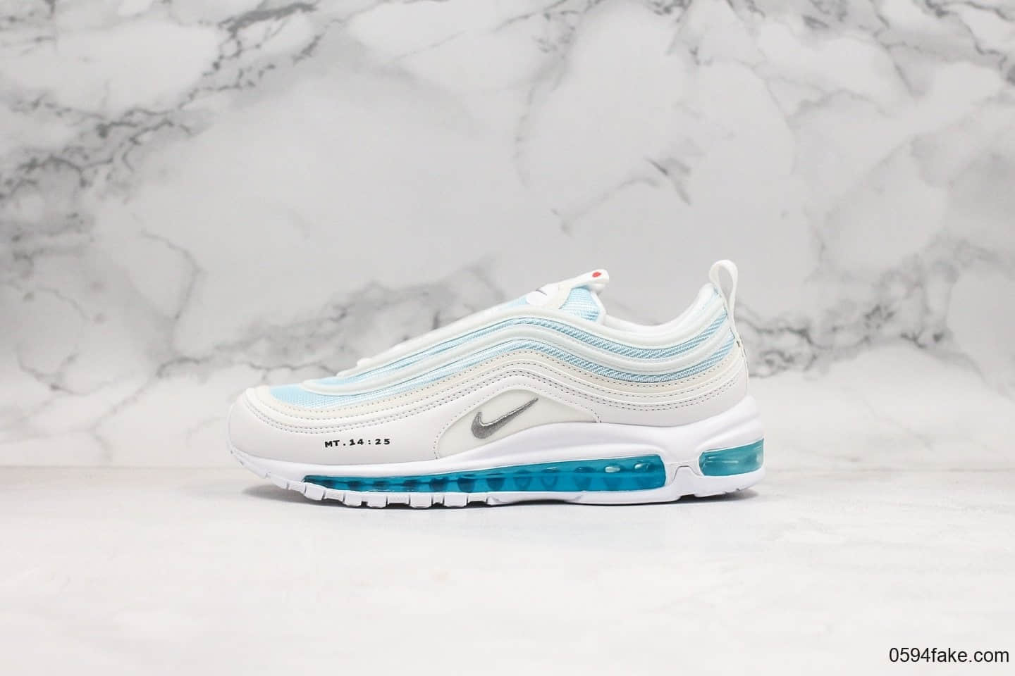 耐克Nike Air Max 97 MSCHF x INRI Jesus Shoes纯原版本耶稣圣水子弹气垫Max 97白蓝液态原厂真气垫 (ID:20087) - 图片1