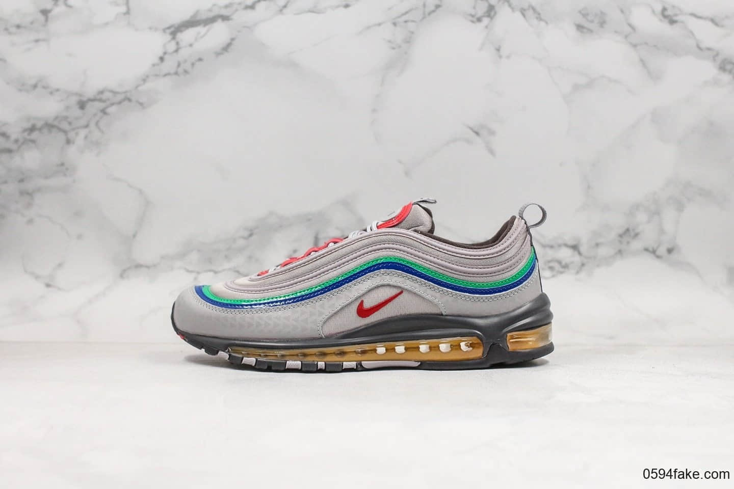耐克Nike Air Max97纯原版本灰蓝绿色子弹气垫任天堂Max97全掌大气垫原鞋开模 (ID:20240) - 图片1