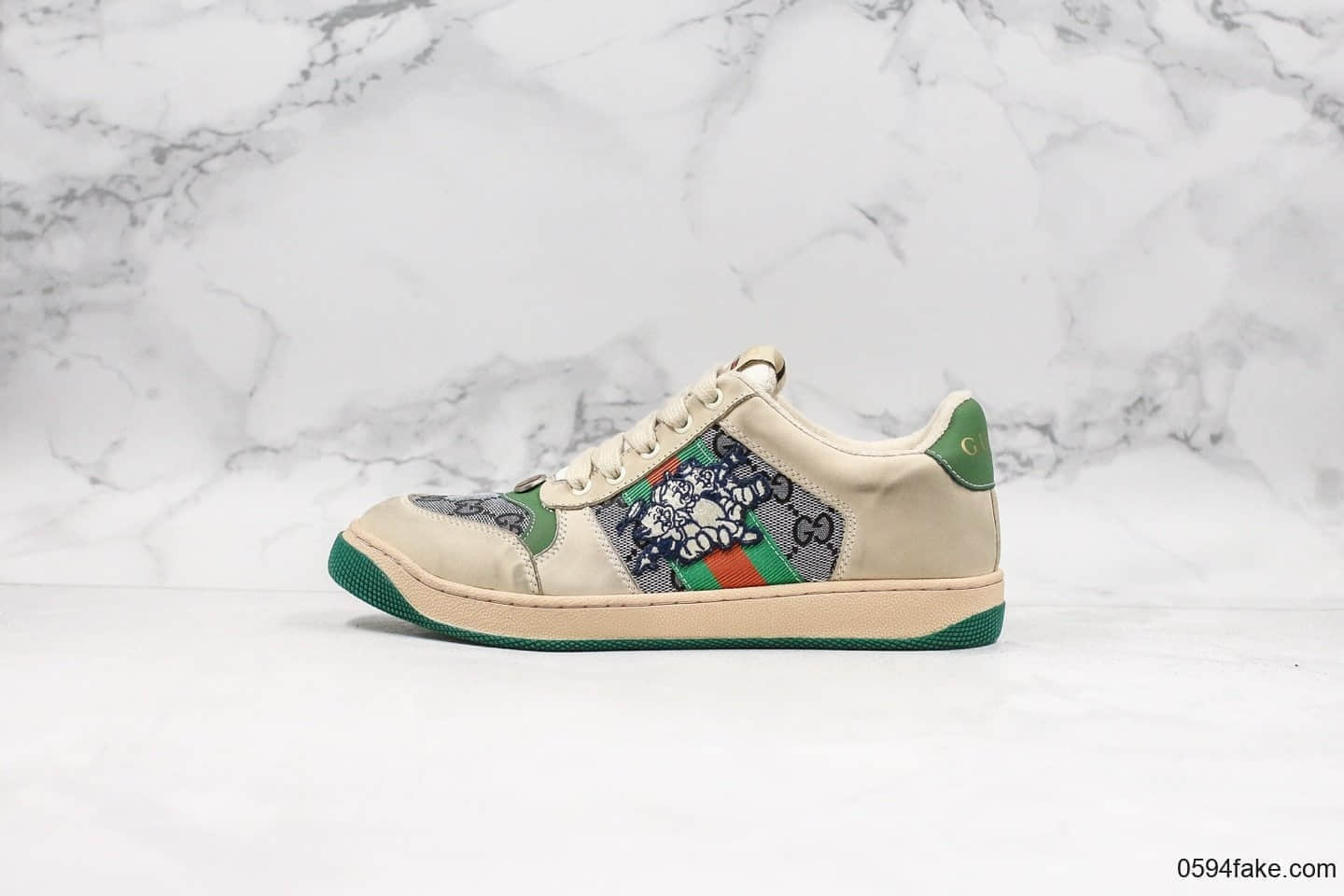 古驰Gucci 2019做旧花盒子猪年限定小猪纯原版本余文乐上脚经典原型复古百搭做旧老爹鞋 (ID:20716) - 图片1