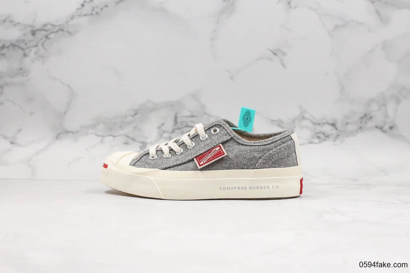 匡威Foot Patrol x Converse Chuck Taylor 1970 High’Natural联名款公司级版本开口笑灰色新款原厂硫化工艺正确硅蓝中底低帮板鞋 (ID:20846) - 图片1