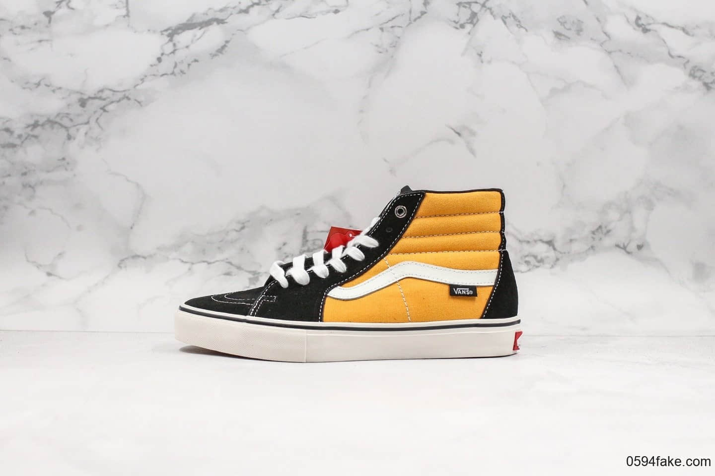 万斯Vans Sk8-Hi 138 SF经典高帮系列新款黑黄公司级版本纹身刺青图案设计原厂硫化大底潮流化板鞋 (ID:20985) - 图片1