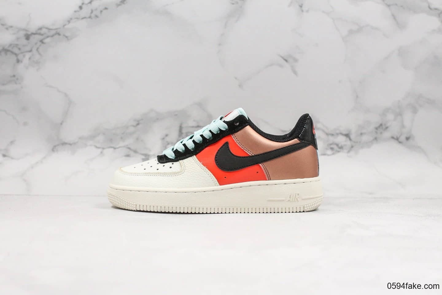 耐克Nike Air Force 1纯原版本低帮空军一号粉红白内嵌式Air Sole气垫缓震 (ID:21093) - 图片1