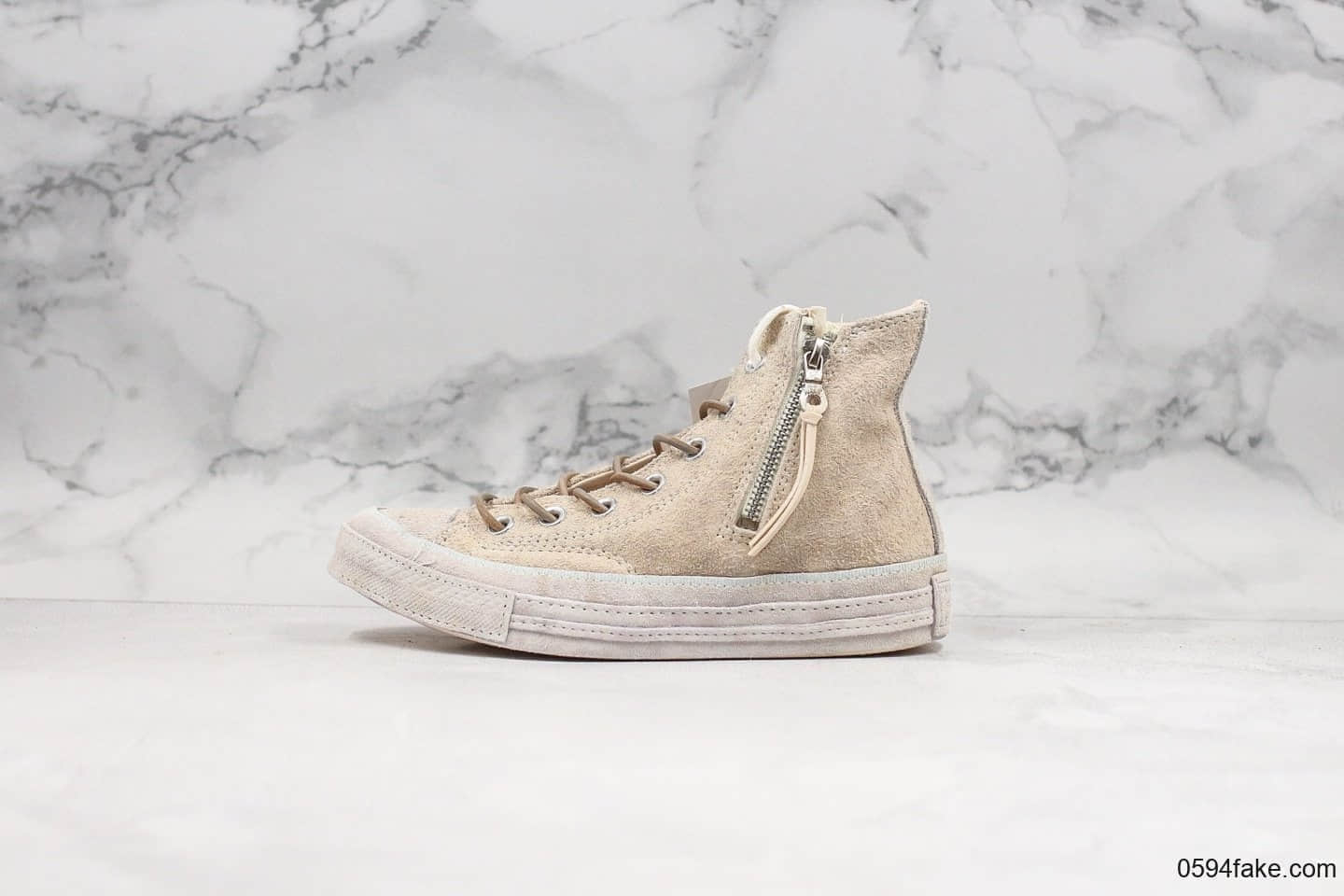 匡威Converse 1970s All Star纯原版本反绒牛皮拉链Puemium it限定全写翻毛围条工艺 (ID:21205) - 图片1