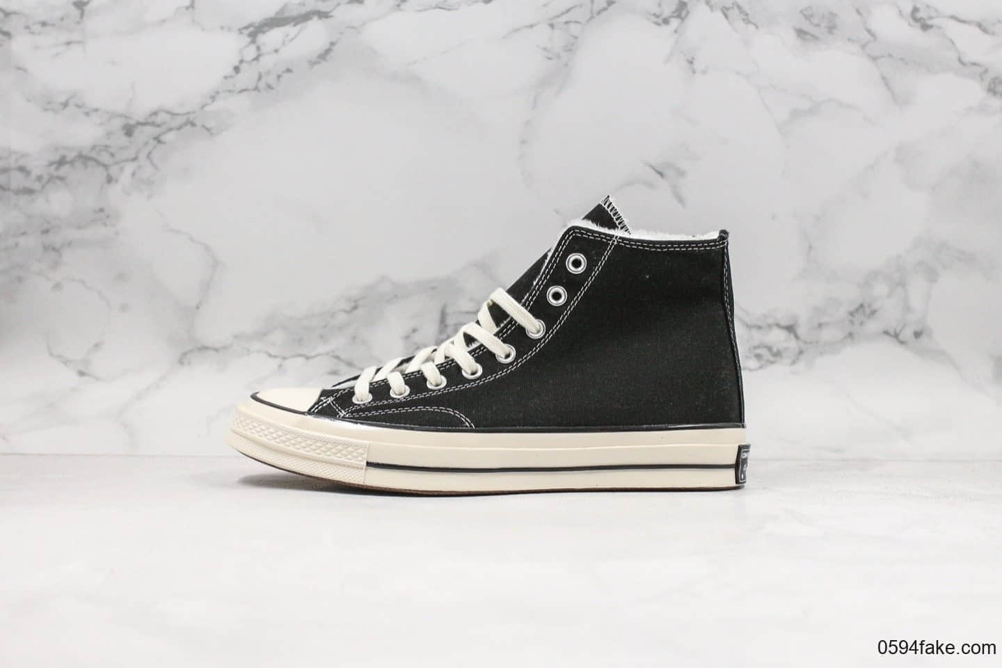 匡威Converse Chuck 70高帮帆布鞋2019秋冬款加绒系列黑色公司级 (ID:21661) - 图片1