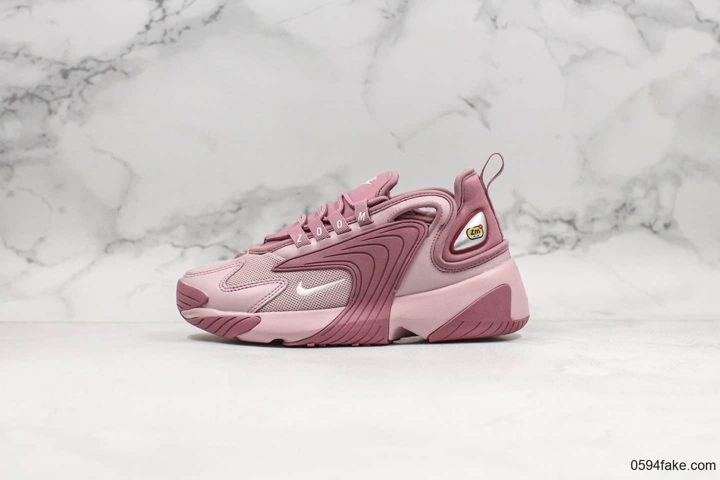耐克Nike Zoom 2000复古老爹鞋休闲慢跑鞋粉紫色真标带半码原楦开发原厂热熔烫化标原装鞋垫 (ID:21688) - 图片1