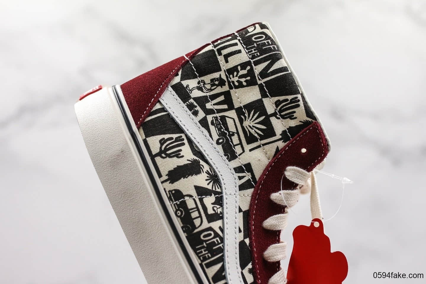 万斯Vans Sk8-Hi公司级版本小红书爆款红校车印花经典高帮帆布鞋 货号:VN0A3MV1VSF