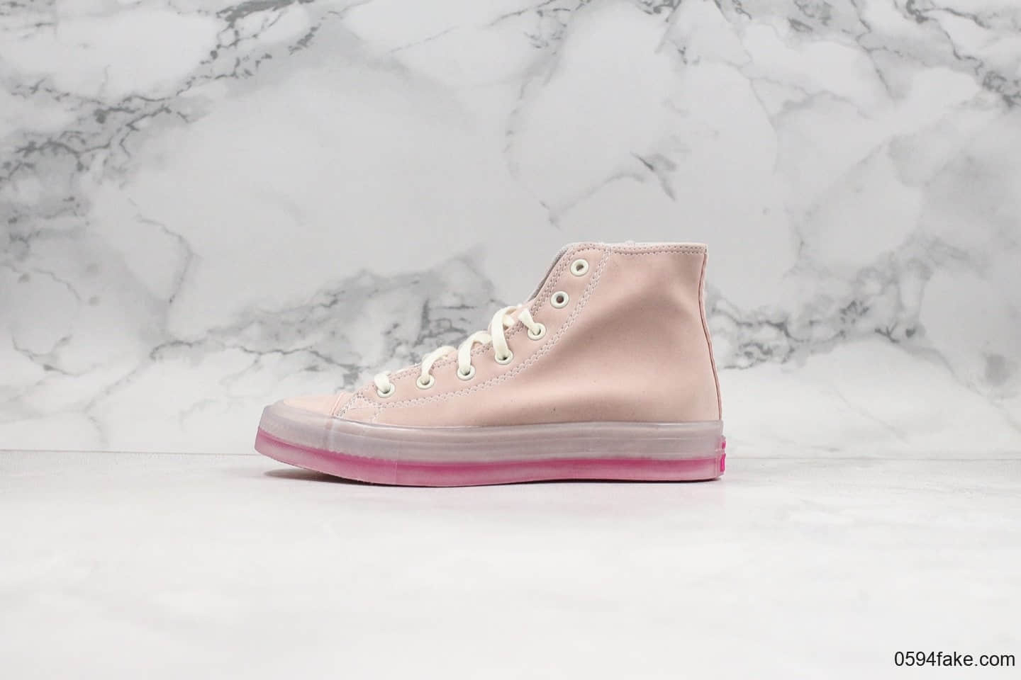 匡威Converse chuck 70公司级版本灰粉果冻底秋冬新款高帮翻毛皮爆款女神必备板鞋 (ID:22011) - 图片1