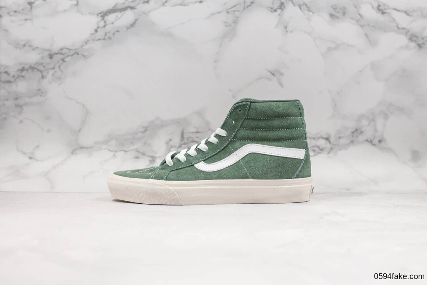 万斯Vans Sunde Sk8-Hi纯原版本高帮麂皮橄榄绿顶级硫化工艺原档案数据开发原厂DT钢印欢迎对比细节 (ID:22020) - 图片1