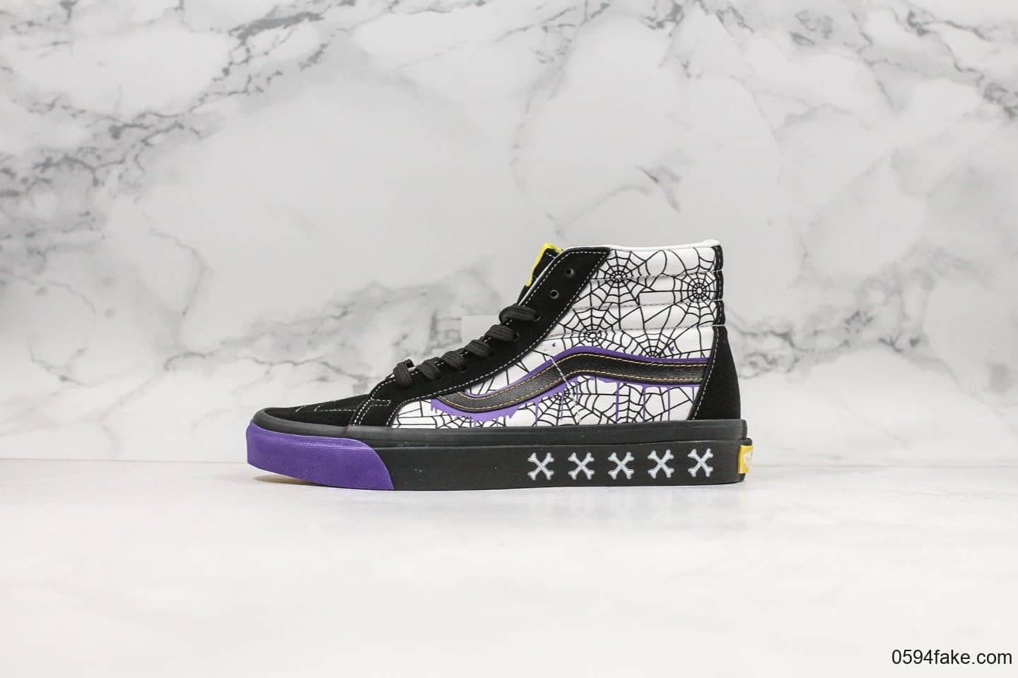 万斯Vans Sk8-Hi x Size？联名款高帮万斯黑紫色原厂硫化工艺原盒原标万圣节风格配色 (ID:22081) - 图片1