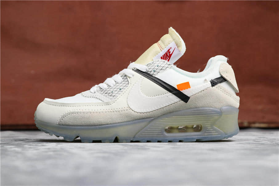Nike Air Max 90 x Off -White全白 耐克联名OW公司级高品质复古气垫鞋 (ID:2252) - 图片1