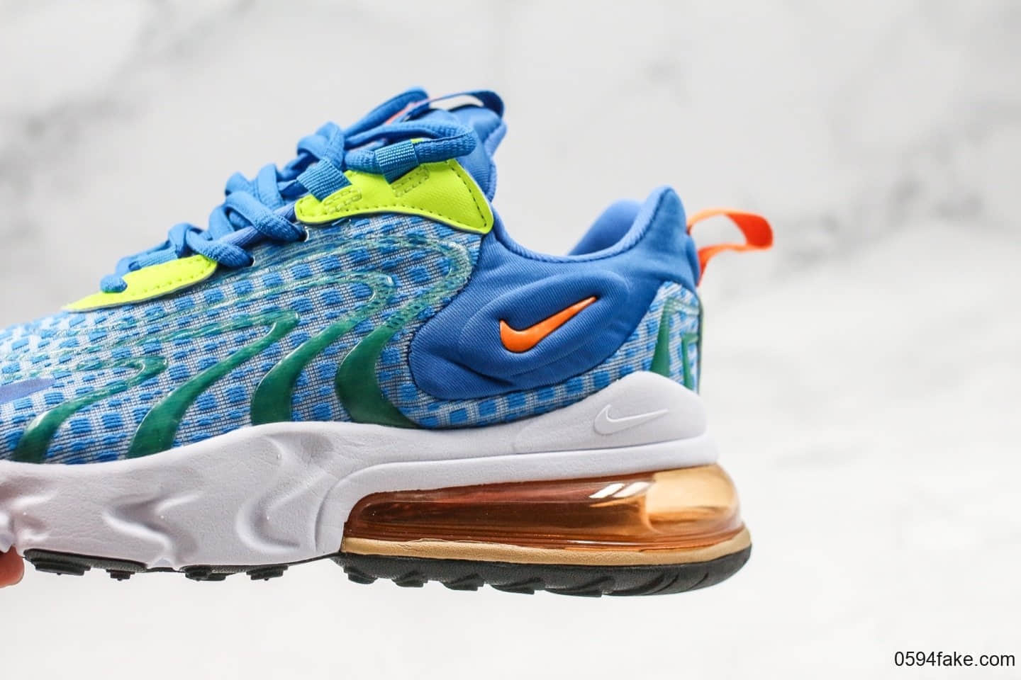 耐克Nike Air Max 270 SE纯原版本max270混合科技白蓝配色3M反光后半掌可视气垫原盒原标 货号：敏感内容6870-401