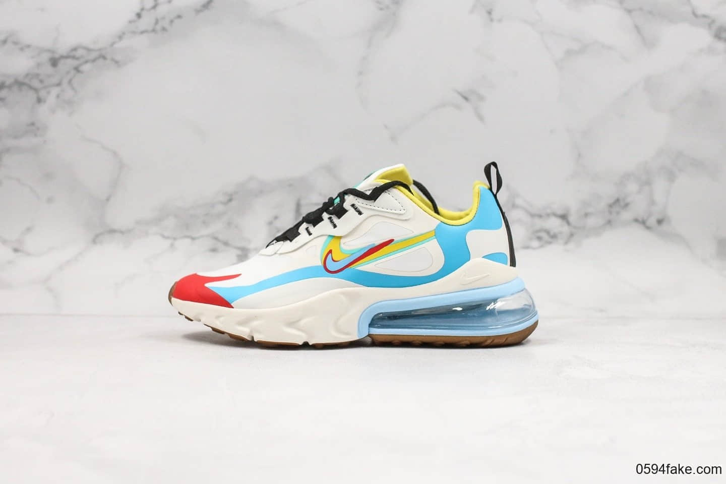 耐克Nike React Air Max 270纯原版本高桥盾网纱系列半气垫跑步鞋内置可视后掌气垫原档案数据开发 (ID:22942) - 图片1
