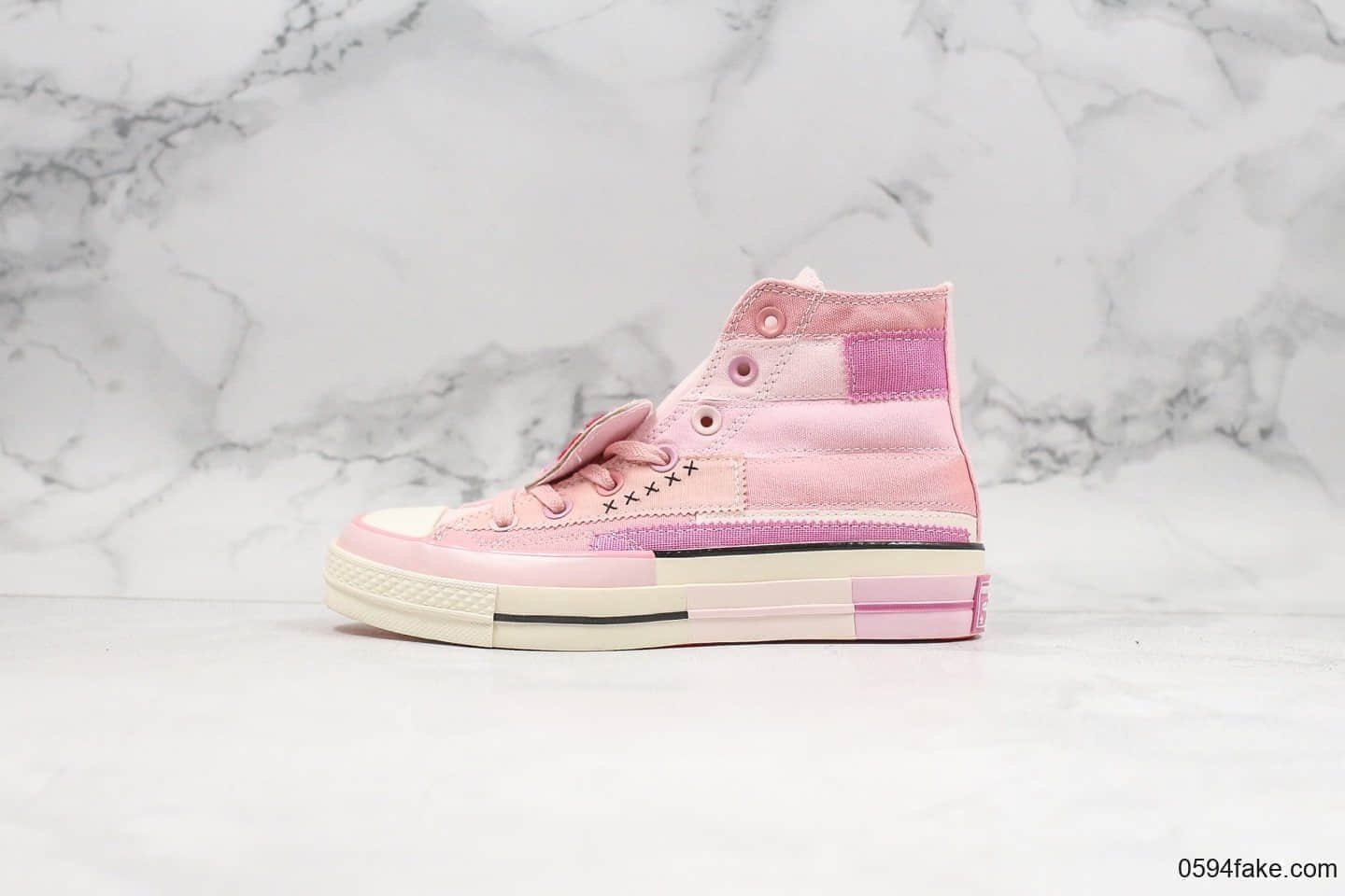 匡威Converse x Mille Bobby Brown公司级版本联名款粉色爱心高帮全新配色出货细节可随意对比原盒原标 (ID:22958) - 图片1