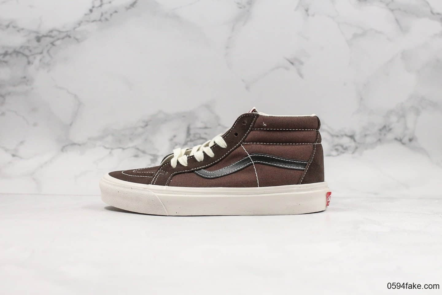 万斯Vans Sk8-Mid公司级版本中帮咖啡棕配色顶级硫化帆布鞋冬季百搭配色 (ID:22966) - 图片1