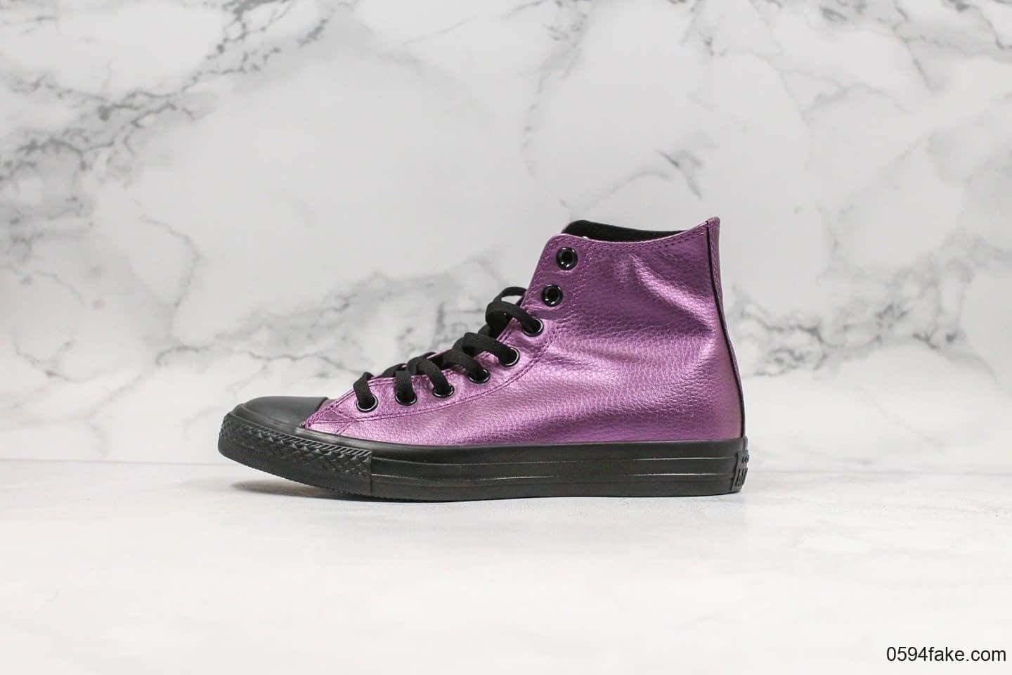 匡威Converse Chunk Taylor All Star公司级版本高帮磨砂紫配色官网同步发布细节可随意对比 (ID:22990) - 图片1