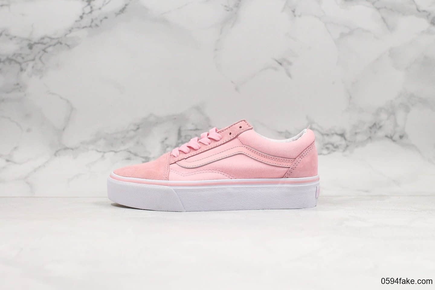 万斯VANS Old Skool Platfor公司级版本厚底增高鞋经典款粉色原档案数据开发区别市面通货版本 (ID:23511) - 图片1