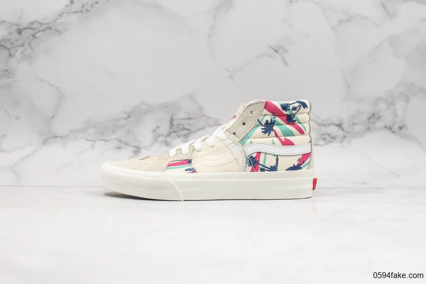 万斯Vans SK8-Hi Bricolage纯原版本解构拼接高帮新款灰白彩虹原厂硫化大底原盒原标 (ID:23750) - 图片1