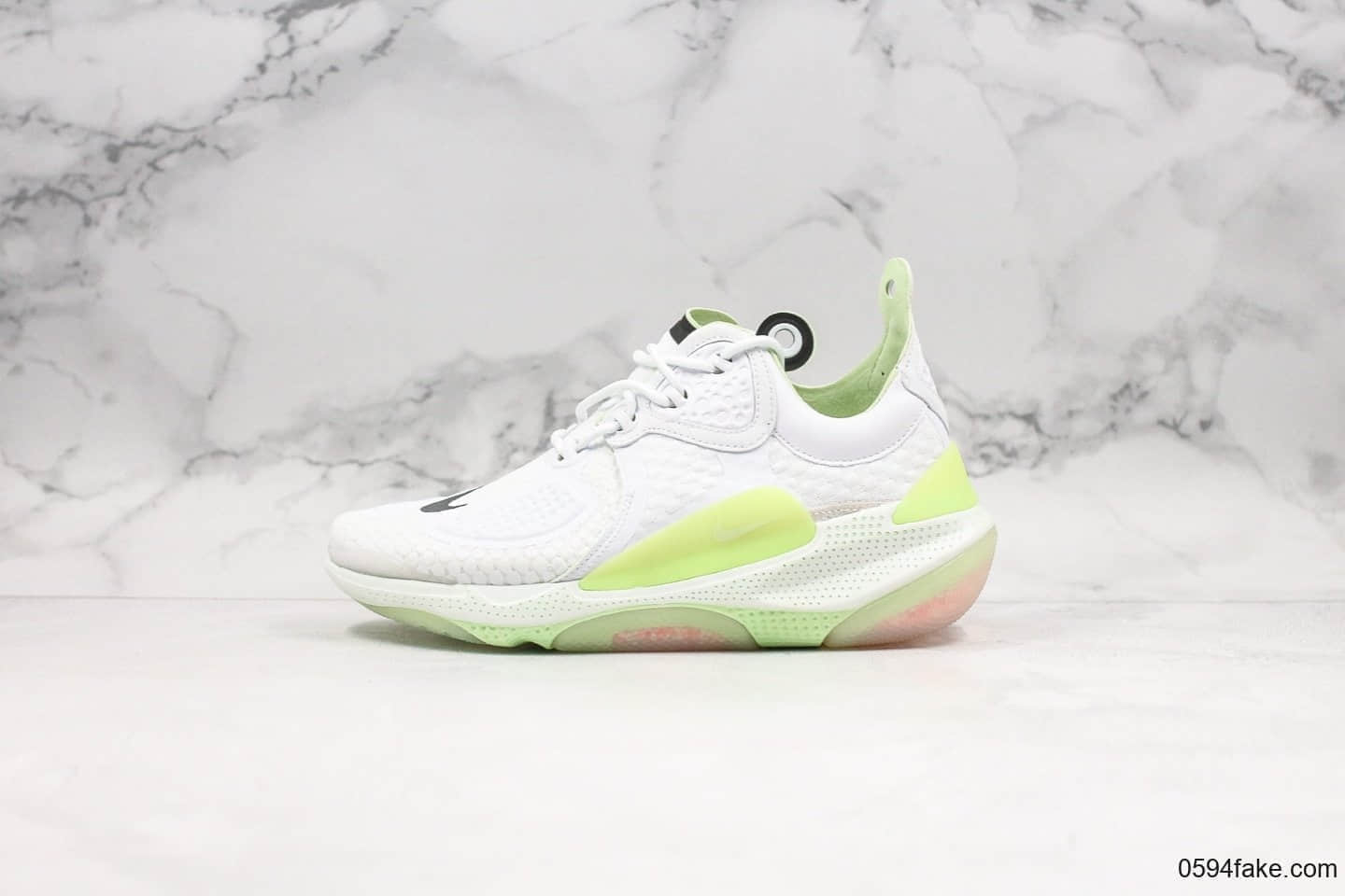 耐克Nike Joyride CC3 Flyknit视频内容纯原版本全新颗粒缓震科技荧光白绿真BOOST颗粒填充区别市面通货版本 货号:AT6395-100