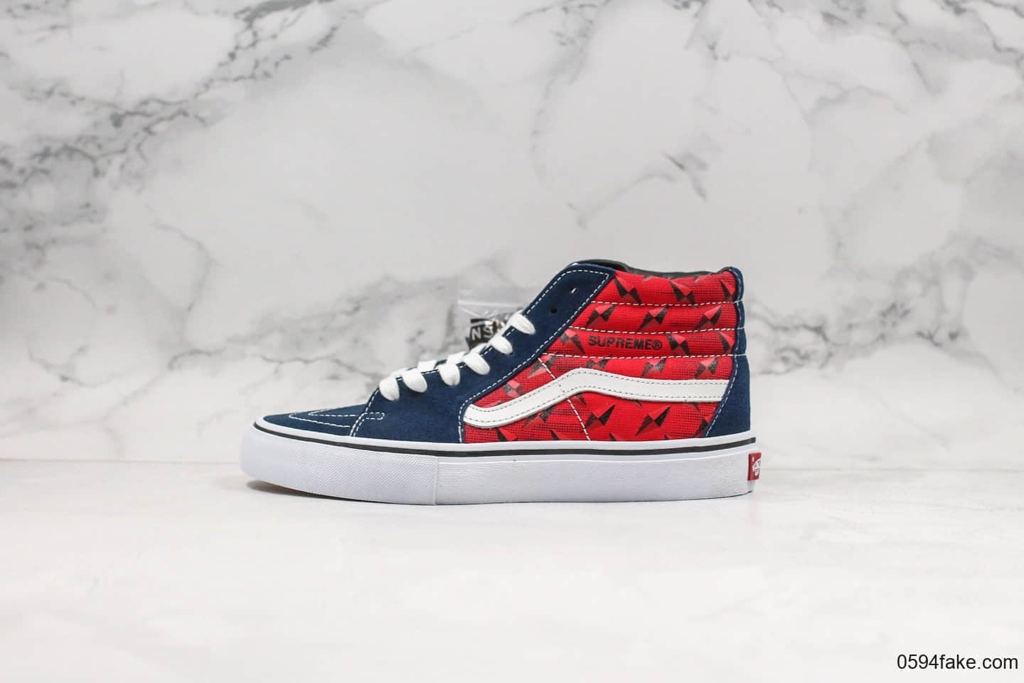 万斯Vans Sk8-Hi Pro x Supreme公司级联名款vans中帮板鞋原厂硫化大底原盒原标大几率过验 货号:VN0A45JDTEB-20