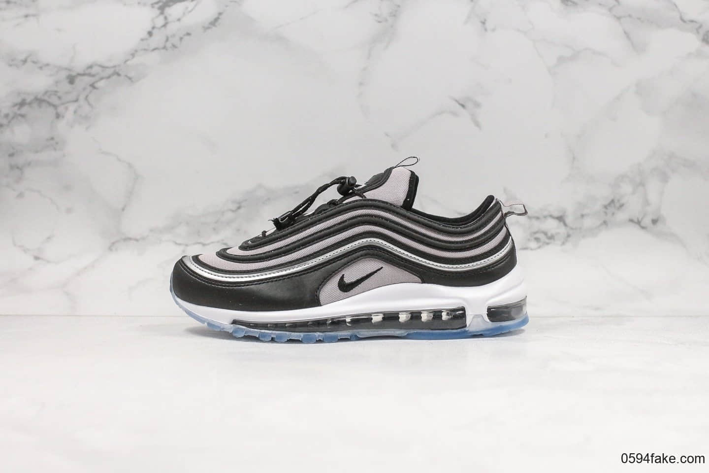 耐克Nike Air Max 97 RFT GS纯原版本灰黑子弹头气垫鞋原厂真气垫区别市面通货版本细节可随意对比 (ID:23869) - 图片1