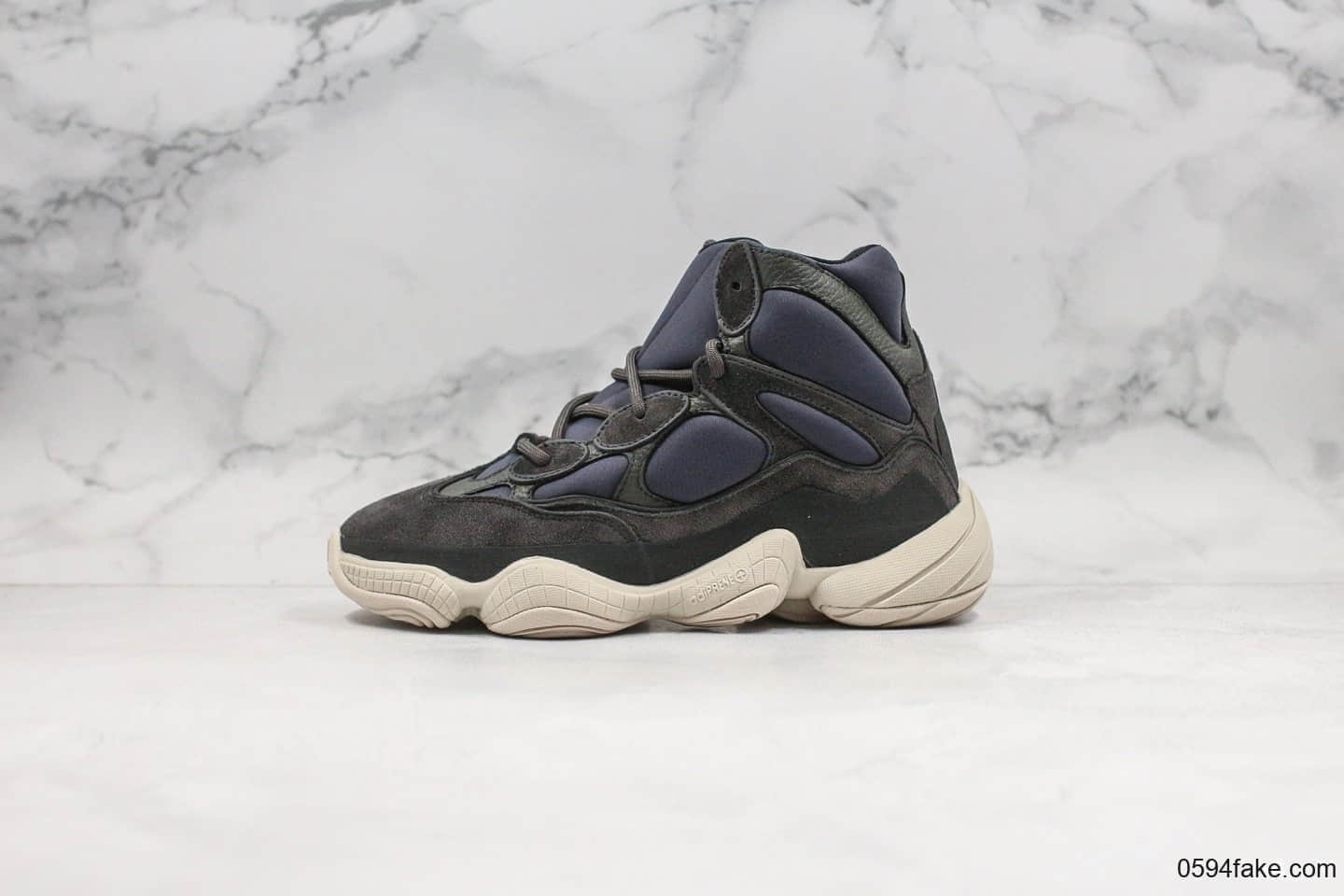 阿迪达斯Adidas Yeezy 500 HIGH「Slate」纯原版本椰子500高帮黑曜石配色原盒原标纤维面料打造 (ID:24077) - 图片1