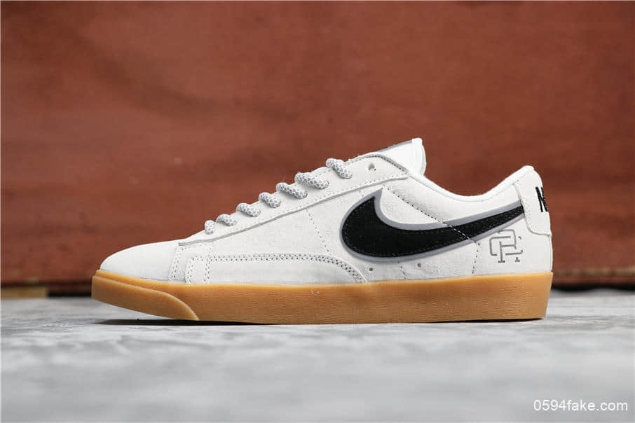Nike Blazer Mid Suedevntg耐克开拓者联名板鞋反光白黑真标品质 (ID:2409) - 图片1